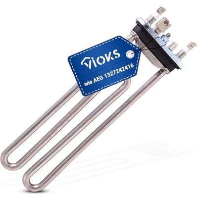 VIOKS elemento riscaldante 230V 1950W di ricambio per AEG 1327242416 3792301008 IRCA 6295134R Elemento riscaldante per lavatrice con fusibile termico e guarnizione in gomma VIOKS elemento riscaldante 230V 1950W di ricambio per AEG 1327242416 3792301008 IRCA 6295134R Elemento riscaldante per lavatrice con fusibile termico e guarnizione in gomma