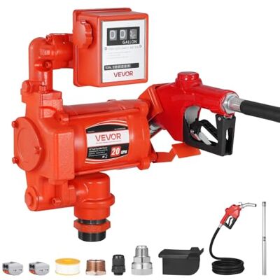VEVOR Pompa Elettrica di Trasferimento Carburante 230 V, 76 L/min, Altezza di Aspirazione Massima 3 m, con Misuratore, Ugello Carburante con Spegnimento Automatico e Tubo di Scarico VEVOR Pompa Elettrica di Trasferimento Carburante 230 V, 76 L/min, Altezza di Aspirazione Massima 3 m, con Misuratore, Ugello Carburante con Spegnimento Automatico e Tubo di Scarico