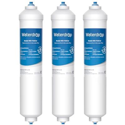 Waterdrop Filtro per Frigorifero, Sostituzione per Samsung® DA29-10105J (3) Sostituzione per Samsung® DA29-10105J HAFEX/EXP, DA2010CB, DA99 02131B, LG® Filtro dell'Acqua in Linea (3 Pack) Waterdrop Filtro per Frigorifero, Sostituzione per Samsung® DA29-10105J (3) Sostituzione per Samsung® DA29-10105J HAFEX/EXP, DA2010CB, DA99 02131B, LG® Filtro dell'Acqua in Linea (3 Pack)