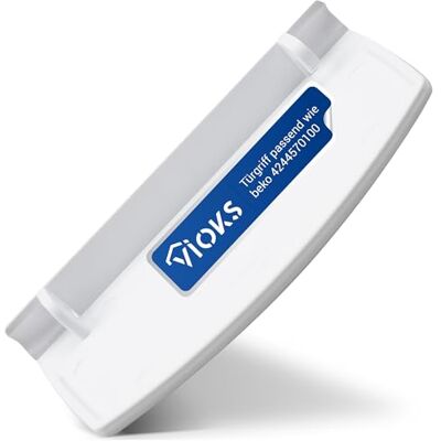 VIOKS Maniglia per porta a ribalta bianca per frigorifero, sostituisce Beko 4244570100 VIOKS Maniglia per porta a ribalta bianca per frigorifero, sostituisce Beko 4244570100