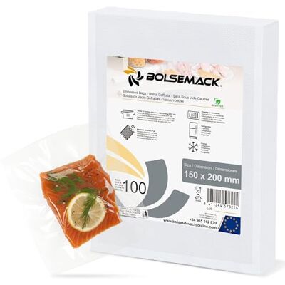 Bolsemack Sacchetti Sottovuoto Alimenti 100 Buste 15x20cm Buste Sottovuoto Alimenti per Macchine Sottovuoto Sacchetti per Sottovuoto per la Conservazione Degli Alimenti Senza BPA Bolsemack Sacchetti Sottovuoto Alimenti 100 Buste 15x20cm Buste Sottovuoto Alimenti per Macchine Sottovuoto Sacchetti per Sottovuoto per la Conservazione Degli Alimenti Senza BPA