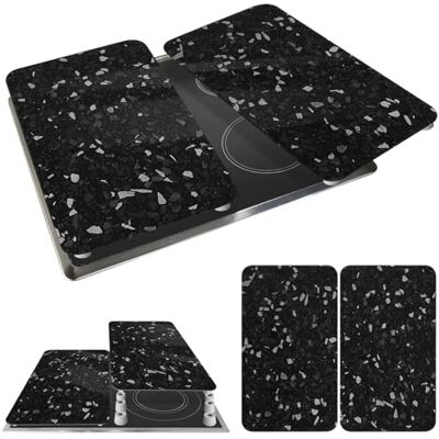 Wenko Coprifornelli Universale Mod Terrazzo, regolabile in altezza per tutti i tipi di fornelli, tagliere e paraspruzzi, vetro, 30 x 52 cm, 2 pezzi Wenko Coprifornelli Universale Mod Terrazzo, regolabile in altezza per tutti i tipi di fornelli, tagliere e paraspruzzi, vetro, 30 x 52 cm, 2 pezzi