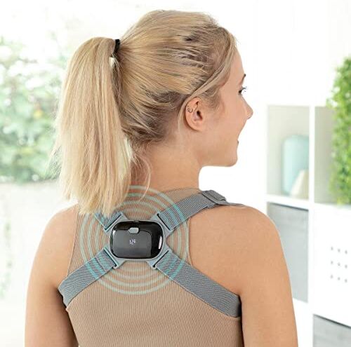 InnovaGoods ® personal trainer di postura intelligente ricaricabile con vibrazione ViBack, migliora la postura corporea, con design intelligente e funzione di vibrazione, ideale per casa e ufficio.