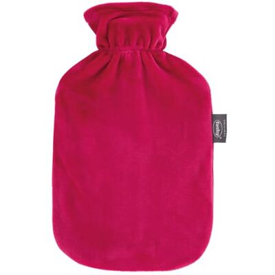 Fashy Borsa dell'acqua calda con custodia, Fucsia, 2 l, in poliestere/cotone Fashy Borsa dell'acqua calda con custodia, Fucsia, 2 l, in poliestere/cotone