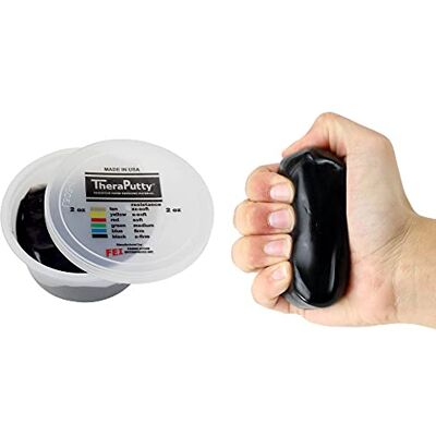 Cando TheraPutty Antimicrobica per Esercizi della Mano – Resistenza X-Rigida (Nera, 85 g) Trainer Compatto per la Presa per Fisioterapia e Terapia Occupazionale Cando TheraPutty Antimicrobica per Esercizi della Mano – Resistenza X-Rigida (Nera, 85 g) Trainer Compatto per la Presa per Fisioterapia e Terapia Occupazionale