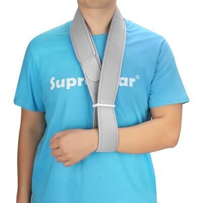 supregear Imbragatura da braccio, collare regolabile e polsino immobilizzatore Supporto leggero per collo Semplice imbragatura da braccio Supporto medico traspirante per uomini donne, taglia unica supregear Imbragatura da braccio, collare regolabile e polsino immobilizzatore Supporto leggero per collo Semplice imbragatura da braccio Supporto medico traspirante per uomini donne, taglia unica