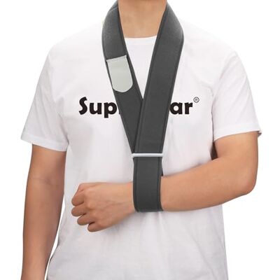 supregear Imbragatura da braccio, collare regolabile e polsino immobilizzatore Supporto leggero per collo Semplice imbragatura da braccio Supporto medico traspirante per uomini donne, taglia unica supregear Imbragatura da braccio, collare regolabile e polsino immobilizzatore Supporto leggero per collo Semplice imbragatura da braccio Supporto medico traspirante per uomini donne, taglia unica
