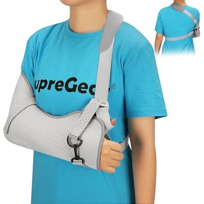 supregear Benda per Braccio per Immobilizzare la Spalla, Comodo Supporto Medico per la Cuffia dei Rotatori Fascia per Braccio Uomo/Donna per Lesioni alla Spalla, Ossa Rotte e Fratturate, Grigio, S supregear Benda per Braccio per Immobilizzare la Spalla, Comodo Supporto Medico per la Cuffia dei Rotatori Fascia per Braccio Uomo/Donna per Lesioni alla Spalla, Ossa Rotte e Fratturate, Grigio, S