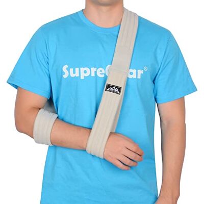 supregear Fascia di Supporto per Braccio, Supporti reggibraccio Immobilizzatore per Braccio a Tracolla Regolabile Leggero Comodo Traspirante Medica da Spalla per Feriti Arm/Hand/Gomito supregear Fascia di Supporto per Braccio, Supporti reggibraccio Immobilizzatore per Braccio a Tracolla Regolabile Leggero Comodo Traspirante Medica da Spalla per Feriti Arm/Hand/Gomito
