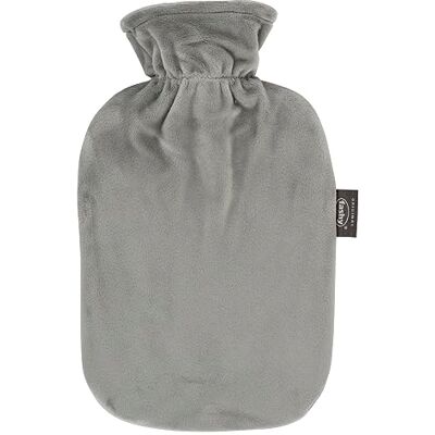 Fashy Borsa dell'acqua calda con rivestimento in ratina, super morbida, grigio, 2,0 l Fashy Borsa dell'acqua calda con rivestimento in ratina, super morbida, grigio, 2,0 l