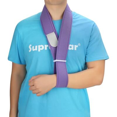 supregear Imbragatura da braccio, collare regolabile e polsino immobilizzatore Supporto leggero per collo Semplice imbragatura da braccio Supporto medico traspirante per uomini donne, taglia unica supregear Imbragatura da braccio, collare regolabile e polsino immobilizzatore Supporto leggero per collo Semplice imbragatura da braccio Supporto medico traspirante per uomini donne, taglia unica