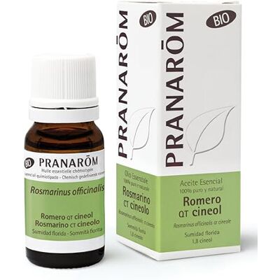 Pranarom PRANARÔM Olio Essenziale di Rosmarino a Cineolo 100% Puro e Biologico Sanificante e Purificante per Diffusione Atmosferica 10ml Pranarom PRANARÔM Olio Essenziale di Rosmarino a Cineolo 100% Puro e Biologico Sanificante e Purificante per Diffusione Atmosferica 10ml