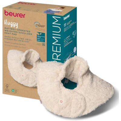 Beurer Huggy termoforo per spalle ponderato, cuscino cervicale senza fili Scaldacollo con 1100 g, cuscino riscaldante per il collo con imbottitura in perle di vetro, 3 livelli, lavabile in lavatrice Beurer Huggy termoforo per spalle ponderato, cuscino cervicale senza fili Scaldacollo con 1100 g, cuscino riscaldante per il collo con imbottitura in perle di vetro, 3 livelli, lavabile in lavatrice