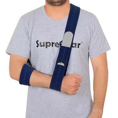 supregear Fascia di Supporto per Braccio, Supporti reggibraccio Immobilizzatore per Braccio a Tracolla Regolabile Leggero Comodo Traspirante Medica da Spalla per Feriti Arm/Hand/Gomito (Blu Scuro) supregear Fascia di Supporto per Braccio, Supporti reggibraccio Immobilizzatore per Braccio a Tracolla Regolabile Leggero Comodo Traspirante Medica da Spalla per Feriti Arm/Hand/Gomito (Blu Scuro)