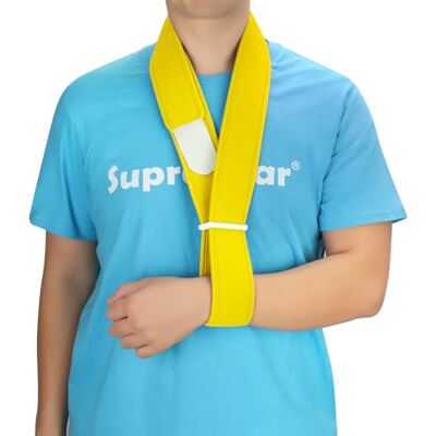 supregear Imbragatura da braccio, collare regolabile e polsino immobilizzatore Supporto leggero per collo Semplice imbragatura da braccio Supporto medico traspirante per uomini donne, taglia unica supregear Imbragatura da braccio, collare regolabile e polsino immobilizzatore Supporto leggero per collo Semplice imbragatura da braccio Supporto medico traspirante per uomini donne, taglia unica