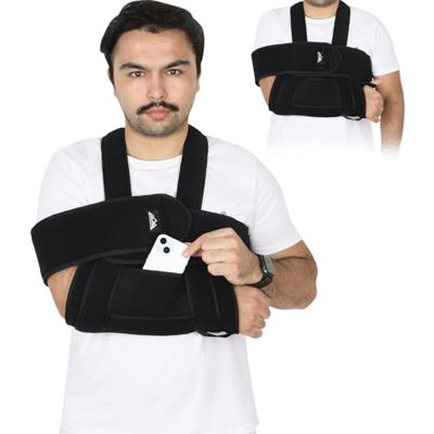 supregear Supporti per Spalle, Supporto Medico Regolabile per la Cuffia Dei Rotatori, Imbragatura Immobilizzante Traspirante, per la Dislocazione di Ossa Rotte e Fratturate (Misura Grande, Nero) supregear Supporti per Spalle, Supporto Medico Regolabile per la Cuffia Dei Rotatori, Imbragatura Immobilizzante Traspirante, per la Dislocazione di Ossa Rotte e Fratturate (Misura Grande, Nero)