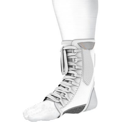 Shock Doctor Ultra Gel Cavigliera, Unisex Adulto, Bianco/Grigio, S Shock Doctor Ultra Gel Cavigliera, Unisex Adulto, Bianco/Grigio, S