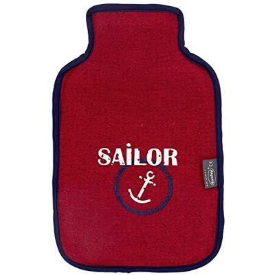 Fashy Borsa dell'acqua calda, 2,0 l, con rivestimento "Sailor", effetto feltro, Fashy Borsa dell'acqua calda, 2,0 l, con rivestimento "Sailor", effetto feltro,
