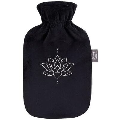 Fashy Borsa dell'acqua calda con rivestimento in soffice e glitter ninfea, 2 l, colore: nero Fashy Borsa dell'acqua calda con rivestimento in soffice e glitter ninfea, 2 l, colore: nero