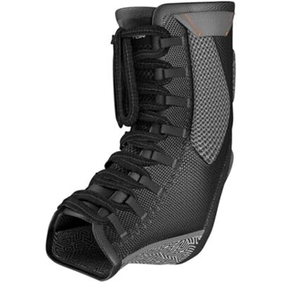 Shock Doctor Ultra Gel Cavigliera, Unisex Adulto, Nero/Grigio, L Shock Doctor Ultra Gel Cavigliera, Unisex Adulto, Nero/Grigio, L