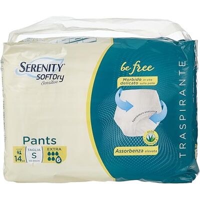 Serenity Soft Dry Pull Up Be Free Extra Taglia Small 14 Pezzi Serenity Soft Dry Pull Up Be Free Extra Taglia Small 14 Pezzi