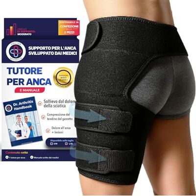 Dr. Arthritis Tutore per l’Anca Ideato da Medici – Supporto della Coscia per Dolori Causati da Nervo Sciatico e Sindrome del Piriforme – Fascia Coscia Inguine a Compressione per Donna e Uomo (Taglia L/XL, Nero) Dr. Arthritis Tutore per l’Anca Ideato da Medici – Supporto della Coscia per Dolori Causati da Nervo Sciatico e Sindrome del Piriforme – Fascia Coscia Inguine a Compressione per Donna e Uomo (Taglia L/XL, Nero)