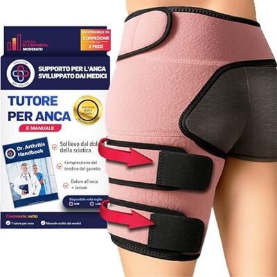 Dr. Arthritis Tutore per l’Anca Ideato da Medici – Supporto della Coscia per Dolori Causati da Nervo Sciatico e Sindrome del Piriforme – Fascia Coscia Inguine a Compressione per Donna e Uomo (Taglia L/XL, Rosa) Dr. Arthritis Tutore per l’Anca Ideato da Medici – Supporto della Coscia per Dolori Causati da Nervo Sciatico e Sindrome del Piriforme – Fascia Coscia Inguine a Compressione per Donna e Uomo (Taglia L/XL, Rosa)