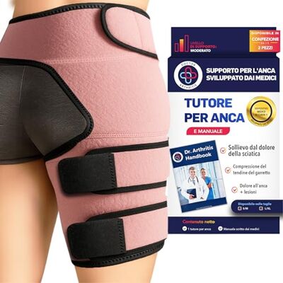Dr. Arthritis Tutore per l’Anca Destra Ideato da Medici – Supporto Inguinale per Nervo Sciatico – Fascia Coscia Inguine a Compressione (Taglia S/M, Rosa) Dr. Arthritis Tutore per l’Anca Destra Ideato da Medici – Supporto Inguinale per Nervo Sciatico – Fascia Coscia Inguine a Compressione (Taglia S/M, Rosa)