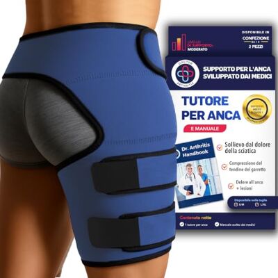 Dr. Arthritis Tutore per l’Anca Destra Ideato da Medici – Supporto Inguinale per Nervo Sciatico – Fascia Coscia Inguine a Compressione (Taglia L/XL, Blu Navy) Dr. Arthritis Tutore per l’Anca Destra Ideato da Medici – Supporto Inguinale per Nervo Sciatico – Fascia Coscia Inguine a Compressione (Taglia L/XL, Blu Navy)