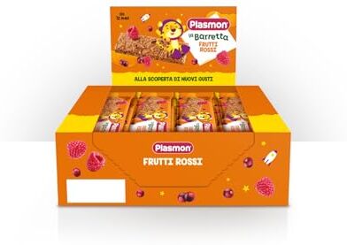 Plasmon Barretta Frutti Rossi 16X20g, dai 12 Mesi