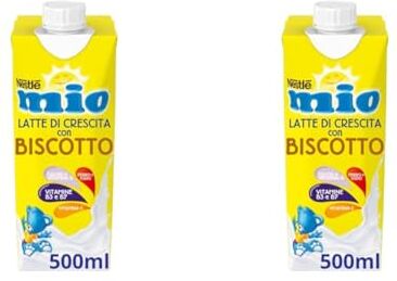 Mitac Latte di Crescita con Biscotto Liquido, 12 Brick da 500 ml (6 L) (Confezione da 2)