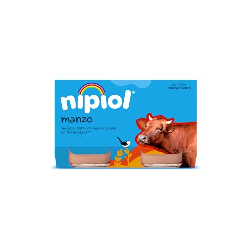 Nipiol Omogeneizzato Manzo 2x120 g, 12 Confezioni