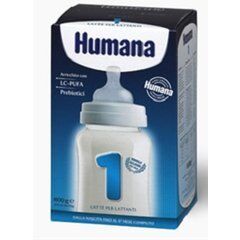 Humana 1 Latte per Neonati Primi Mesi, con Prebiotici, LC-PUFA, in Polvere 800 gr