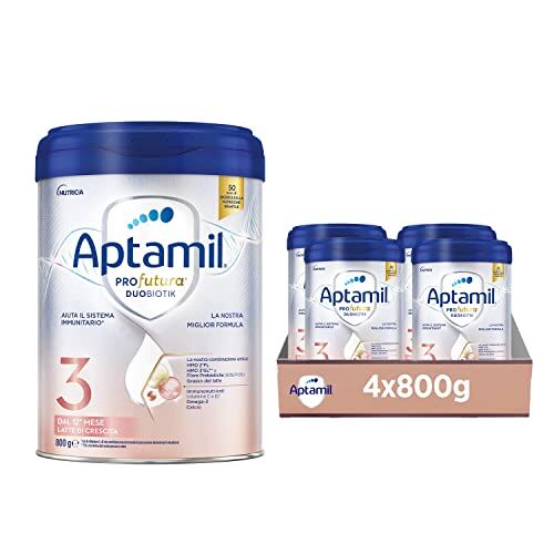Aptamil PROFUTURA Duobiotik 3 Latte di Crescita in Polvere per bambini dal 12° mese 3200 grammi (4 confezioni da 800g)