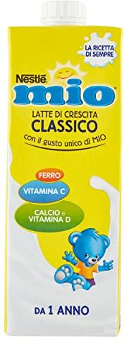 Mitac Nestlé Latte Mio Classico Latte di Crescita da 1 Anno, 8 Brick da 1 L