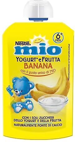 Mitac Merenda Banana e Yogurt da Spremere, 8 Pouch da 100 ml, 800 ml