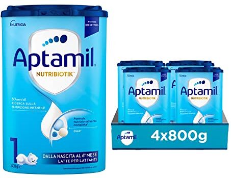 Aptamil Nutribiotik 1 Latte per lattanti in polvere dalla Nascita al 6° mese (4 confezioni da 800g)