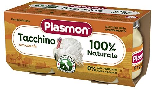 Plasmon Omogeneizzato Carne Tacchino e Cereale, 2 x 80g