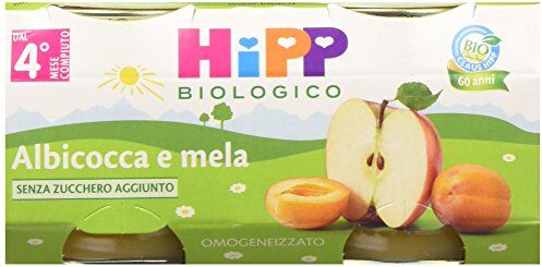 HiPP Omogeneizzato Mela e Albicocca 24 vasetti da 80 g