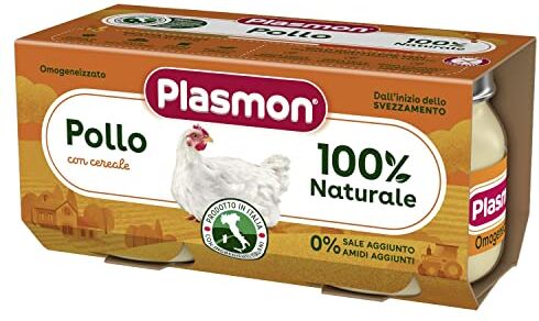 Plasmon Omogeneizzato Carne Pollo e Cereale, 2 x 80g