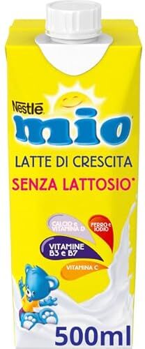 Mitac Latte di Crescita senza Lattosio Liquido, 12 Brick da 500 ml (6 L)