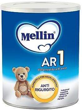 Mellin Melllin AR1, Latte Antirigurgito in Polvere per Neonati dalla Nascita al 6° mese, Confezione da 400 g