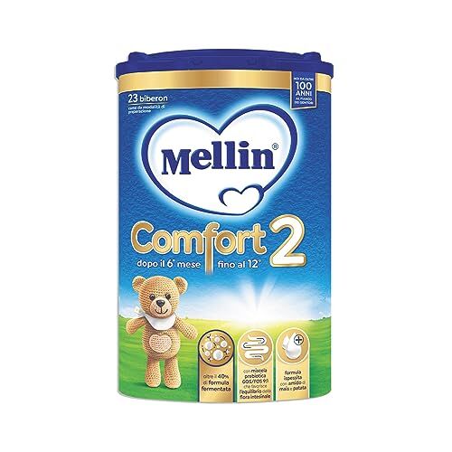 Mellin Comfort 2, Latte di Proseguimento in Polvere per Lattanti dal 6° mese al 12° mese compiuto, Confezione da 800g