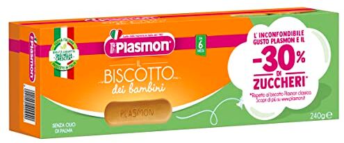 Plasmon il Biscotto -30% zuccheri 240g 16 Box 100% grano italiano selezionato, con -30% di zuccheri*, *rispetto al biscotto  classico