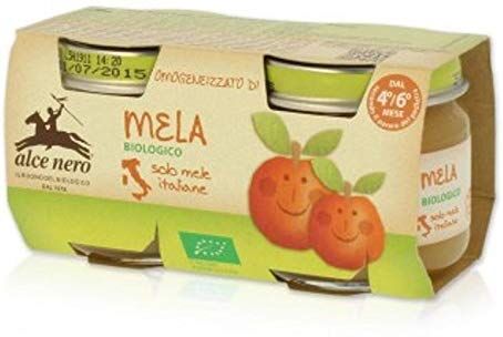 Alce Nero 8 x 80GR OMOGENEIZZATI FRUTTA  PRODOTTI BIOLOGICI POSSIBILITA' ORDINE MISTO (MELA)