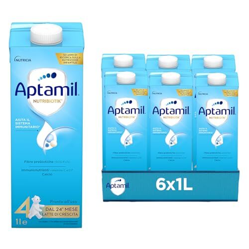 Aptamil 4 Latte di Crescita Liquido per Bambini dai 24 mesi Formato da 6 litri (6l x 1l)