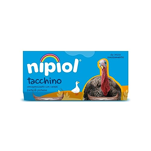 Nipiol Omogeneizzato Tacchino, 80 g, Confezione da 24