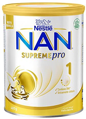 NESTLE NAN NESTLÉ NAN SUPREMEpro 1 Latte per Lattanti in polvere dalla nascita, Latta 400 g