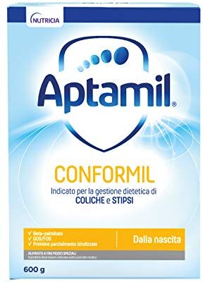 Aptamil Conformil Latte in Polvere ai Indicato per la gestione dietetica di Coliche e Stipsi dei Neonati Formato da 600 grammi