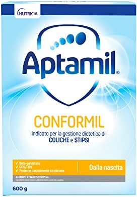 Aptamil CONFORMIL Latte a fini medici speciali in polvere indicato per la gestione dietetica di Coliche dei Neonati Confezione da 600 grammi (2 buste da 300g)